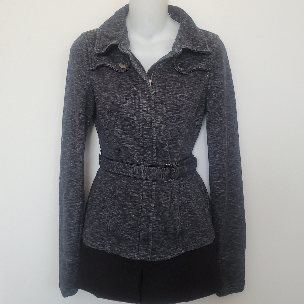 G by Guess Charcoal Gray Knit Jacket